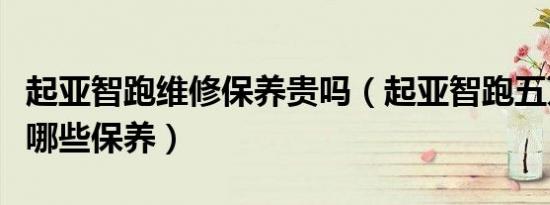 起亚智跑维修保养贵吗（起亚智跑五万公里做哪些保养）