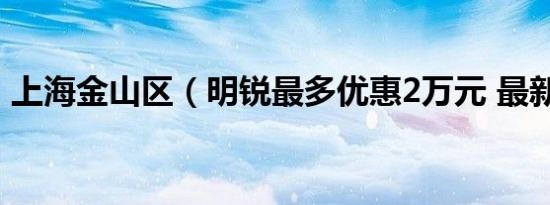上海金山区（明锐最多优惠2万元 最新报价）