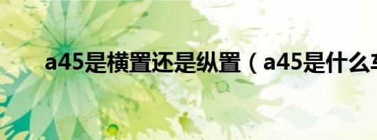 a45是横置还是纵置（a45是什么车）