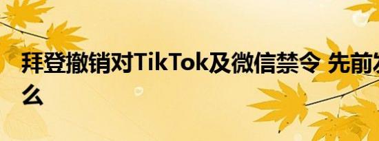 拜登撤销对TikTok及微信禁令 先前发生了什么