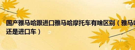 国产雅马哈跟进口雅马哈摩托车有啥区别（雅马哈是国产车还是进口车）
