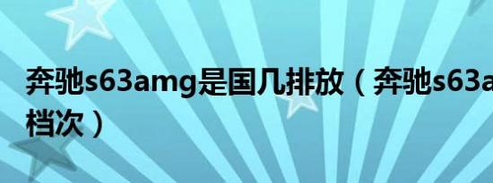 奔驰s63amg是国几排放（奔驰s63amg什么档次）