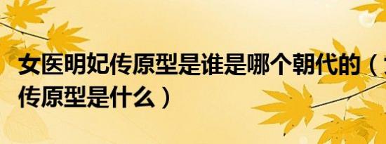 女医明妃传原型是谁是哪个朝代的（女医明妃传原型是什么）