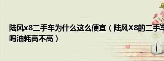 陆风x8二手车为什么这么便宜（陆风X8的二手车可以入手吗油耗高不高）