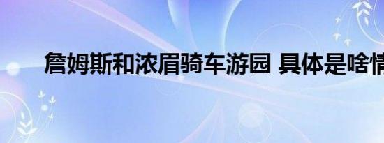詹姆斯和浓眉骑车游园 具体是啥情况