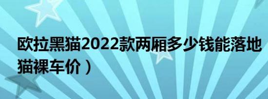 欧拉黑猫2022款两厢多少钱能落地（欧拉黑猫裸车价）