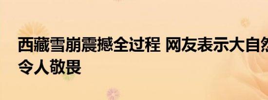 西藏雪崩震撼全过程 网友表示大自然的力量令人敬畏