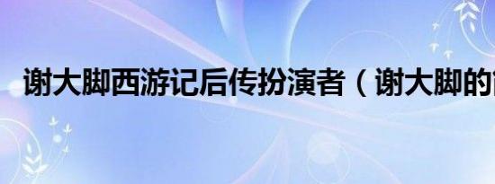 谢大脚西游记后传扮演者（谢大脚的简介）