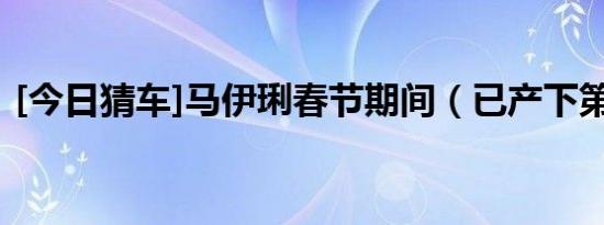 [今日猜车]马伊琍春节期间（已产下第二胎）