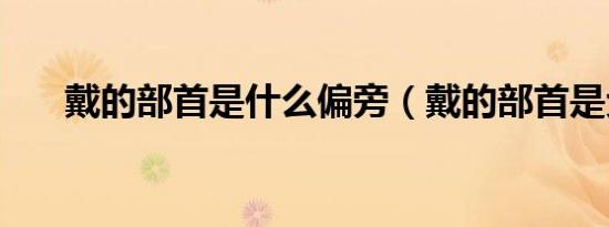 戴的部首是什么偏旁（戴的部首是戈）