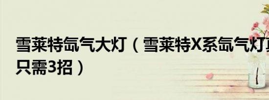 雪莱特氙气大灯（雪莱特X系氙气灯真伪辨别只需3招）