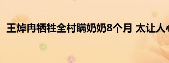 王焯冉牺牲全村瞒奶奶8个月 太让人心痛了