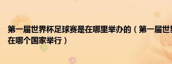 第一届世界杯足球赛是在哪里举办的（第一届世界杯足球赛在哪个国家举行）