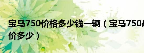 宝马750价格多少钱一辆（宝马750最低落地价多少）