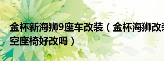 金杯新海狮9座车改装（金杯海狮改装一个航空座椅好改吗）