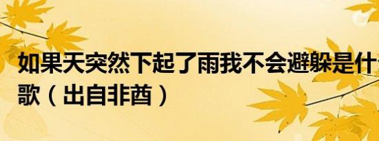 如果天突然下起了雨我不会避躲是什么歌什么歌（出自非酋）