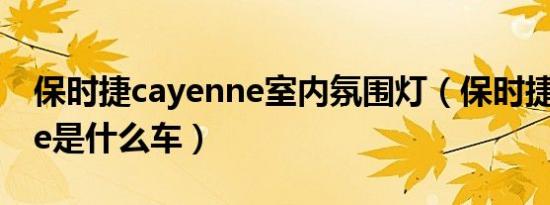 保时捷cayenne室内氛围灯（保时捷cayenne是什么车）
