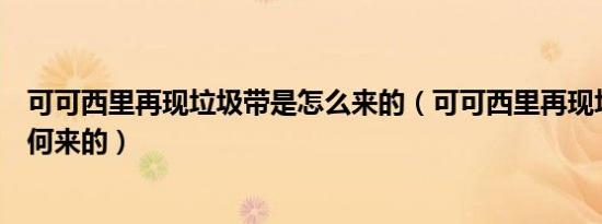 可可西里再现垃圾带是怎么来的（可可西里再现垃圾带是如何来的）