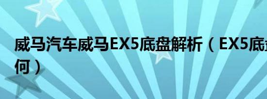 威马汽车威马EX5底盘解析（EX5底盘调节如何）