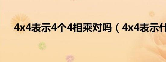 4x4表示4个4相乘对吗（4x4表示什么）