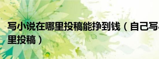 写小说在哪里投稿能挣到钱（自己写小说在哪里投稿）
