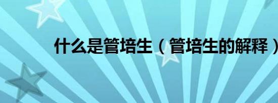 什么是管培生（管培生的解释）