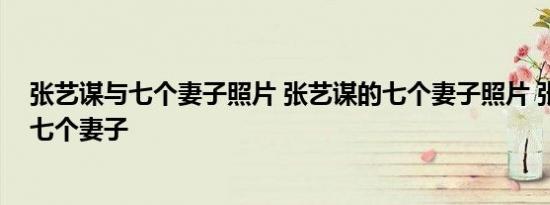 张艺谋与七个妻子照片 张艺谋的七个妻子照片 张艺谋有哪七个妻子
