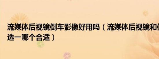 流媒体后视镜倒车影像好用吗（流媒体后视镜和倒车影像二选一哪个合适）