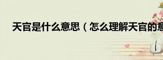 天官是什么意思（怎么理解天官的意思）