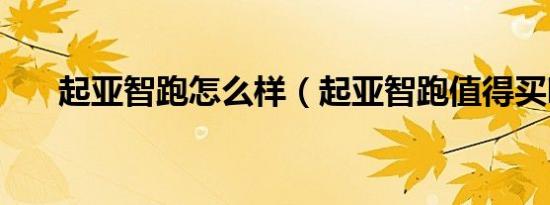 起亚智跑怎么样（起亚智跑值得买吗）