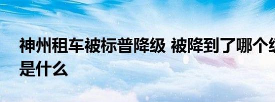 神州租车被标普降级 被降到了哪个级别原因是什么
