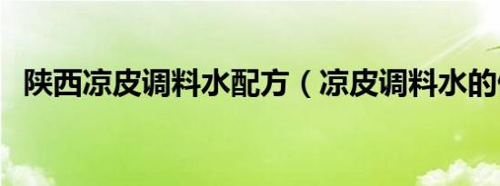 陕西凉皮调料水配方（凉皮调料水的做法）