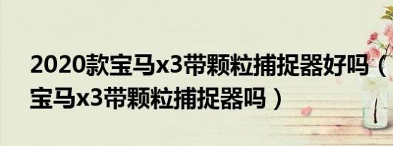 2020款宝马x3带颗粒捕捉器好吗（2020款宝马x3带颗粒捕捉器吗）