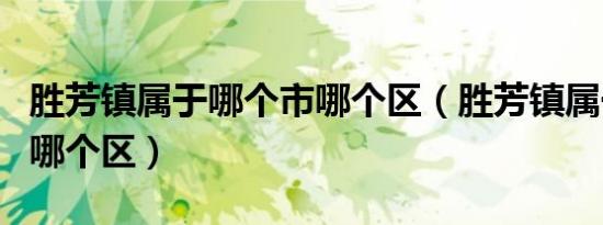 胜芳镇属于哪个市哪个区（胜芳镇属于哪个市哪个区）