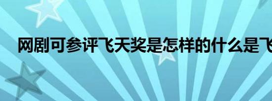 网剧可参评飞天奖是怎样的什么是飞天奖