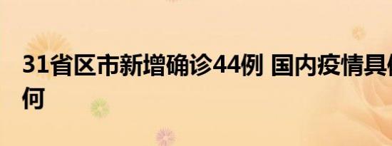 31省区市新增确诊44例 国内疫情具体情况如何