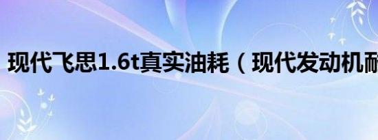 现代飞思1.6t真实油耗（现代发动机耐用吗）