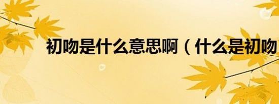初吻是什么意思啊（什么是初吻）