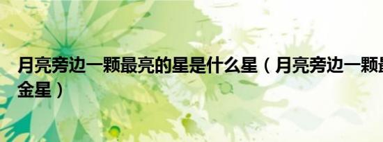 月亮旁边一颗最亮的星是什么星（月亮旁边一颗最亮的星是金星）