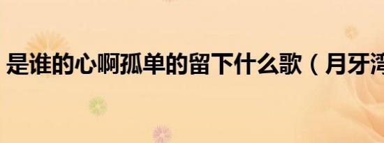 是谁的心啊孤单的留下什么歌（月牙湾歌词）