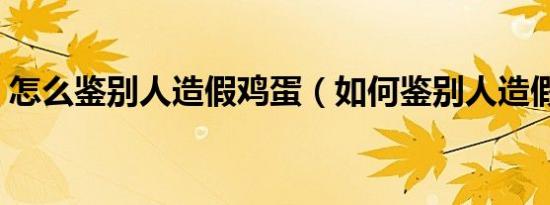 怎么鉴别人造假鸡蛋（如何鉴别人造假鸡蛋）
