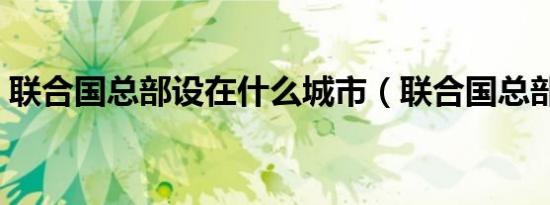 联合国总部设在什么城市（联合国总部介绍）