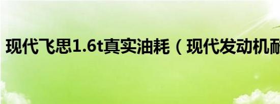 现代飞思1.6t真实油耗（现代发动机耐用吗）