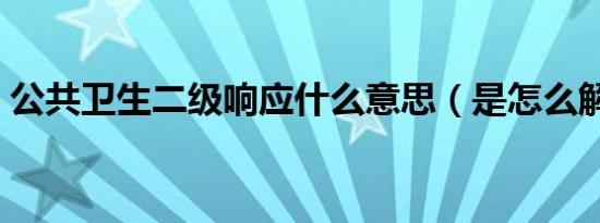 公共卫生二级响应什么意思（是怎么解释的）