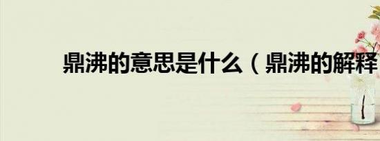 鼎沸的意思是什么（鼎沸的解释）