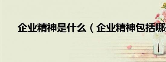 企业精神是什么（企业精神包括哪些）