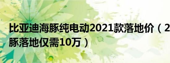 比亚迪海豚纯电动2021款落地价（2021款海豚落地仅需10万）