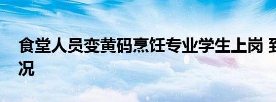 食堂人员变黄码烹饪专业学生上岗 到底啥情况