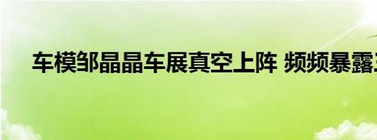 车模邹晶晶车展真空上阵 频频暴露三点
