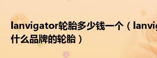 lanvigator轮胎多少钱一个（lanvigator是什么品牌的轮胎）